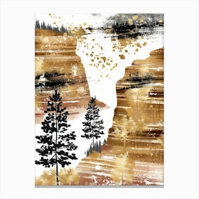 Cliffs And Trees Canvas Print