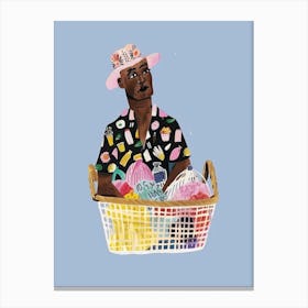 Woman In A Basket 18 Canvas Print