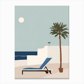 Beach Lounger Canvas Print