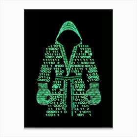 Binary Code Robe Canvas Print