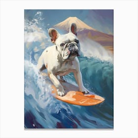 French Bulldog Surfboard Canvas Print