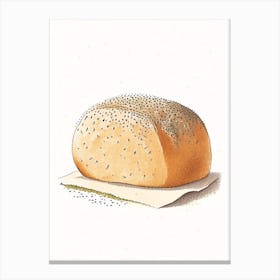 Sesame Bread Bakery Product Quentin Blake Illustration Canvas Print