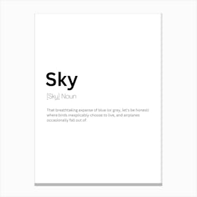 Sky Definition Meaning 1 Canvas Print