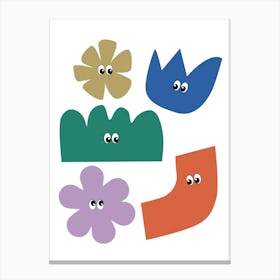 Friendly Shapes Canvas Print