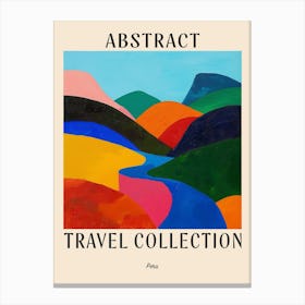 Abstract Travel Collection Poster Peru 3 Canvas Print