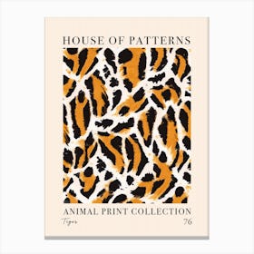 House Of Patterns Tiger Animal Print Pattern 4 Canvas Print