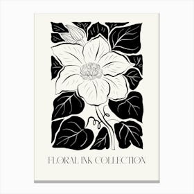 Modern Floral Ink Collection 5 Canvas Print