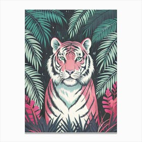 Tiger And Tropical Nature 1 Canvas Print