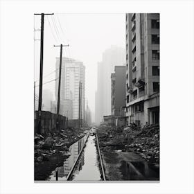 Jakarta, Indonesia, Black And White Old Photo 2 Canvas Print