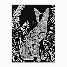 Egyptian Mau Cat Minimalist Illustration 2 Canvas Print