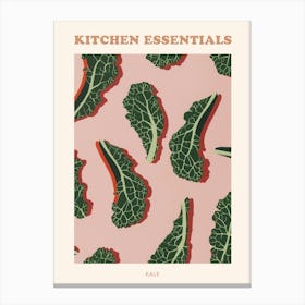 Kale Pattern Illustration Poster 2 Canvas Print