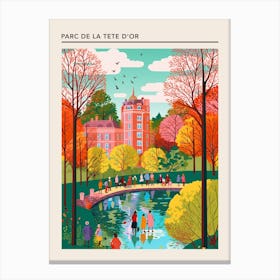 Parc De La Tete D Or Lyon France 3 Canvas Print