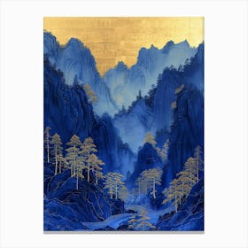 Chinese Blue Mountains Canvas Print