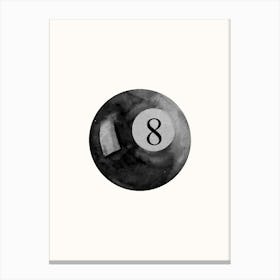 8 Ball Billiard Poster Canvas Print