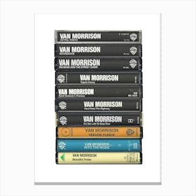 Van Morrison - Albums - Cassette Print Canvas Print