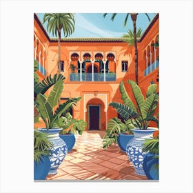 Moroccan Courtyard Canvas Print