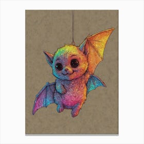 Rainbow Bat Canvas Print