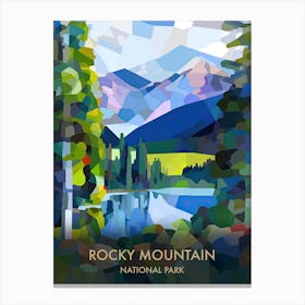 Rocky Mountain National Park Travel Poster Matisse Style 5 Canvas Print