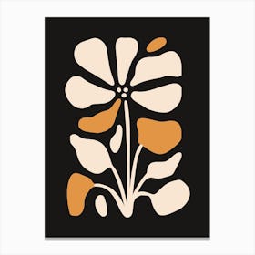 Flower On A Black Background Toile