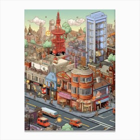 London Pixel Art 3 Canvas Print