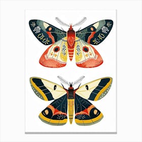 Colourful Insect Illustration Moth 51 Canvas Print