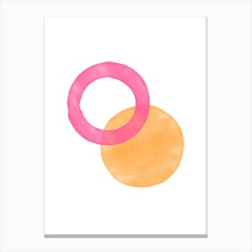 Abstract Pink Orange 2 Canvas Print