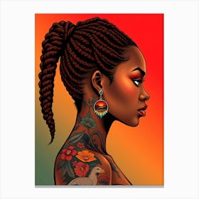 Tattooed Woman 4 Canvas Print