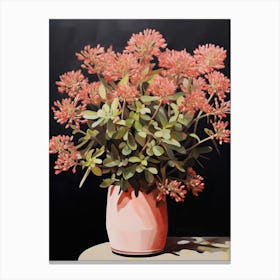Bouquet Of Sedum Flowers, Autumn Fall Florals Painting 0 Canvas Print