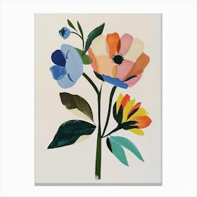 Painted Florals Moonflower 1 Canvas Print