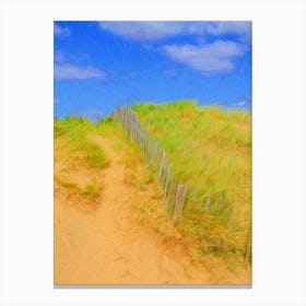 Meandering  Beach Fence Canvas Print