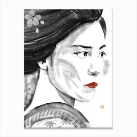 Close Up Geisha Canvas Print