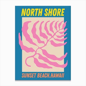 Sunset Beach Blue Hawaii Canvas Print