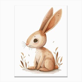 Mini Satin Rabbit Kids Illustration 2 Canvas Print