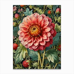 William Morris Dahlia Canvas Print