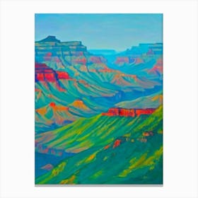 Grand Canyon National Park United States Of America Blue Oil Painting 2  Canvas Print