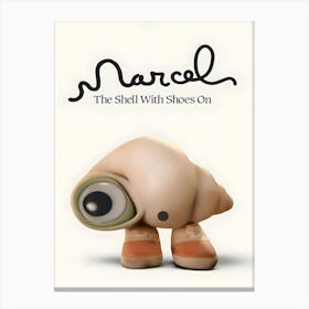 Marcel The Shell With Shoes On Kids Cartoon Movie Canvas Print