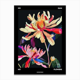 No Rain No Flowers Poster Chrysanthemum 1 Canvas Print