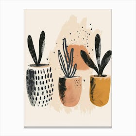 Three Potted Plants 2 Canvas Print