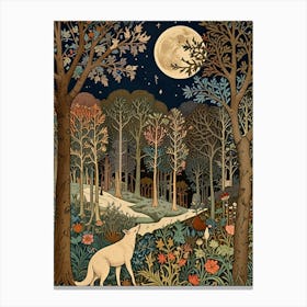 William Morris Wolf In The Woods Canvas Print