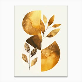 Gold Leaf Abstract Painting 1 Canvas Print