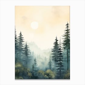 Watercolour Of Gifford Pinchot National Forest   Washington Usa 0 Canvas Print
