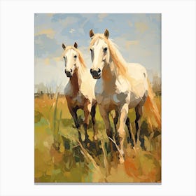 Horses Painting In Buenos Aires Province, Argentina 4 Canvas Print