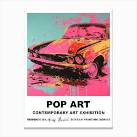 Poster Car Crash Pop Art 2 Canvas Print