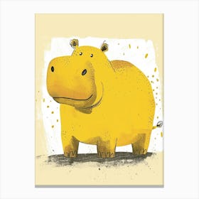 Yellow Hippo 2 Canvas Print