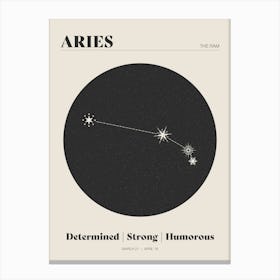 Astrology Constellation - Aries Canvas Print