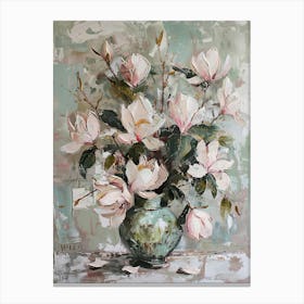 A World Of Flowers Magnolia 3 Painting Canvas Print