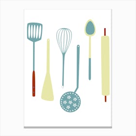 Vintage Kitchen Utensils Canvas Print