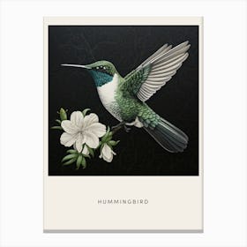 Ohara Koson Inspired Bird Painting Hummingbird 2 Poster Canvas Print