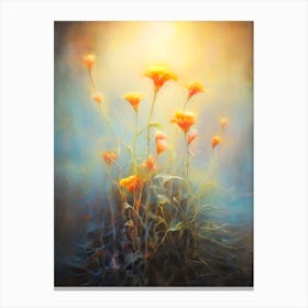 Dendrite Flowers - Diffused Flowers At Sunrise Canvas Print