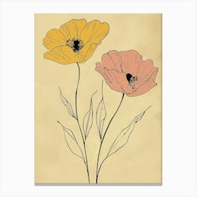 Chandigarh Flower Market Boho Minimalist Style Canvas Print